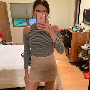 Dusty (faded) pink mini skirt